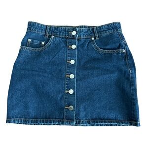 Bluenotes Blue Silver Mini Skirt Casual